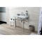 Kingston Brass 30 Carrara Marble Console Sink with Brass Legs, Marble WhitePolished Nickel LMS3022M8SQ6 - alternate 2